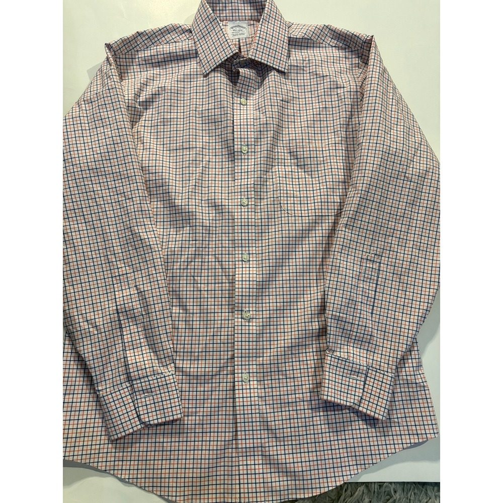 Brooks‎ Brothers Regent Fit Dress Shirt 15-32 Check Supima Non Iron